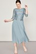 Plus Tea Length Lace and Chiffon Mock Two-Piece Oleg Cassini WBM2969W