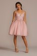 Short Damas Dress with Floral Appliques Fifteen Roses WBM3054