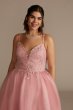 Plus Size Short Damas Dress with Floral Appliques Fifteen Roses WBM3054W