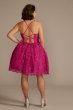 Plus Size Floral Lace A-Line Damas Dress Fifteen Roses WBM3056W