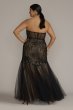 Plus Size Strapless Corset Gown with Trumpet Skirt Galina Signature WBM3095W