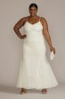 Floral Beaded Sheath Plus Size Wedding Dress DB Studio 9WGIN5113