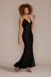 Illusion Deep-V Sparkle Lace Sheath Gown DB Studio D21NY22156V1