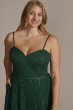 Plus Size Sparkle Lace Dress with Corset Bodice Jules and Cleo D24NY22001V4W