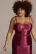 Plus Size Allover Stretch Satin Corset Sheath Gown Jules and Cleo D24NY22021W