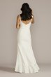 Crepe Tank Sheath Wedding Dress with Ruffle Skirt DB Studio SDWG1052