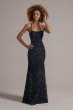 Square Neck Floor Length Lace Prom Dress Jules and Cleo WBM2944