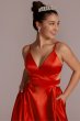 Satin A-Line Prom Dress with Cutouts Jules and Cleo WBM2948