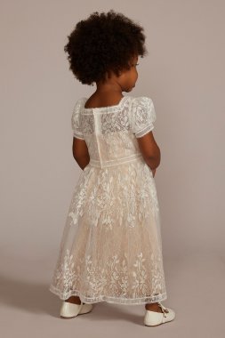 Floral Lace Cap Sleeve Flower Girl Dress DB Studio WG1453