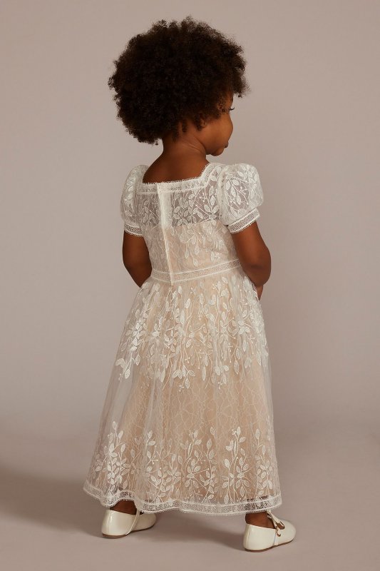 Floral Lace Cap Sleeve Flower Girl Dress DB Studio WG1453