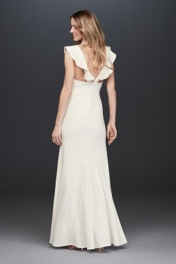 Strapless Chiffon Tall Wedding Dress with Drape David's Bridal Collection 4XLV9409