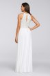 Long Halter Dress with Glitter Lace Bodice Morgan and Co 12203