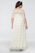 Plus Size Lace Illusion Wedding Gown Kiyonna 14130904DB