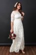 Plus Size Lace Illusion Wedding Gown Kiyonna 14130904DB