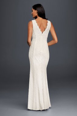 Beaded Chiffon Halter Plus Size Wedding Dress David's Bridal Collection 9WG3895