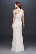 Scalloped One-Shoulder Lace Sheath Gown DB Studio 183668DB