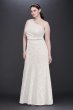 Scalloped One-Shoulder Lace Plus Size Gown DB Studio 183668DBW