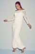 Off-the-Shoulder Long Sleeve Lace Draped Gown DB Studio 184213DB