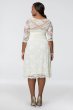 Plus Size Aurora Lace Short Wedding Dress Kiyonna 19130907DB