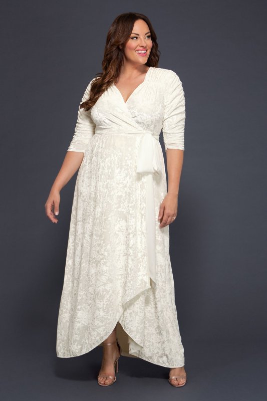 Vie En Velvet Plus Size Wrap Wedding Dress Kiyonna 19183007