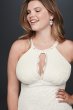 Short Plus Size Wedding Dress with Keyhole Cutout DB Studio 21395DW