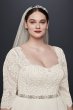 Oleg Cassini Plus Size Beaded Lace Wedding Dress Oleg Cassini 4XL8CWG731