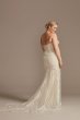 Scroll and Lace Mermaid Tall Plus Wedding Dress Oleg Cassini 4XL8CWG878