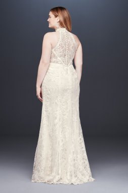 Lace-Appliqued Tulle A-Line Wedding Dress David's Bridal Collection WG3862