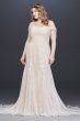 Layered Lace Swag Sleeve Plus Size Wedding Dress Melissa Sweet 4XL8MS251196