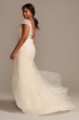 Floral Applique Cap Sleeve Tall Plus Wedding Dress Melissa Sweet 4XL8MS251218