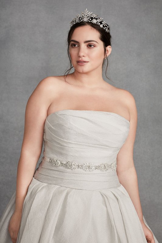 White by Vera Wang Plus Size Draped Wedding Dress 4XL8VW351178