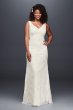 Lace Plus Size Wedding Dress with Floral Detail Galina 4XL9KP3803