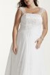 Satin Wedding Dress with Detachable Cap Sleeves David's Bridal Collection 4XL9NTV9010