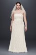 Beaded Lace Wedding Dress with Empire Waist Galina 4XL9S8551