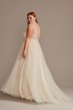 Beaded Plunging-V Illusion Tall Plus Wedding Dress Galina Signature 4XL9SWG837