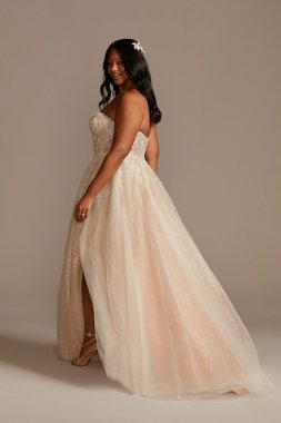 Scalloped A-Line Plus Size Wedding Dress Melissa Sweet 8MS251177