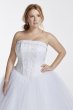 Tulle Tall Plus Wedding Dress with Beaded Satin David's Bridal Collection 4XL9T8017