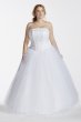 Tulle Tall Plus Wedding Dress with Beaded Satin David's Bridal Collection 4XL9T8017