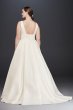 Cummerbund Satin Plus Size Wedding Dress David's Bridal Collection 4XL9V3848