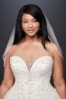 Hand-Beaded Illusion Plus Size Wedding Dress David's Bridal Collection 4XL9V3849