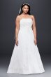 Extra Length A-line with Chiffon Split Overlay David's Bridal Collection 4XL9V9010