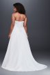 Chiffon Plus Size Wedding Dress with Beaded Bodice David's Bridal Collection 4XL9V9409