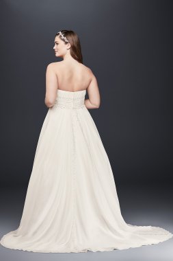 Soft Chiffon Wedding Dress with Empire Waist David's Bridal Collection 4XLV9743