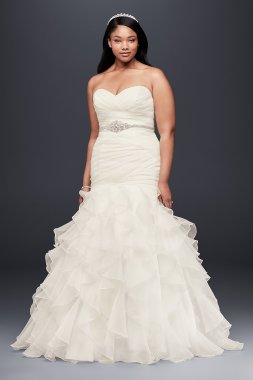 Lace-Up Plus Size Mermaid Wedding Dress David's Bridal Collection 4XL9WG3832