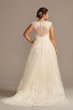 Scallop V-Neck Lace Tulle Plus Size Wedding Dress David's Bridal Collection 4XL9WG3850