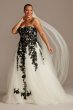 Tulle and Sheer Lace Plus Size Wedding Dress David's Bridal Collection 4XL9WG3861