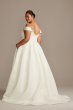 Off Shoulder Satin Gown Tall Plus Wedding Dress David's Bridal Collection 4XL9WG3979