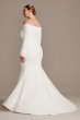 Off-Shoulder Button Back Tall Plus Wedding Dress David's Bridal Collection 4XL9WG3990