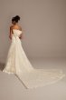 Lace Removable Bow Train Tall Wedding Dress Oleg Cassini 4XLCWG880