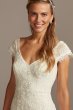 Hand Beaded Lace Cap Sleeve Tall Wedding Dress Melissa Sweet 4XLMS251206